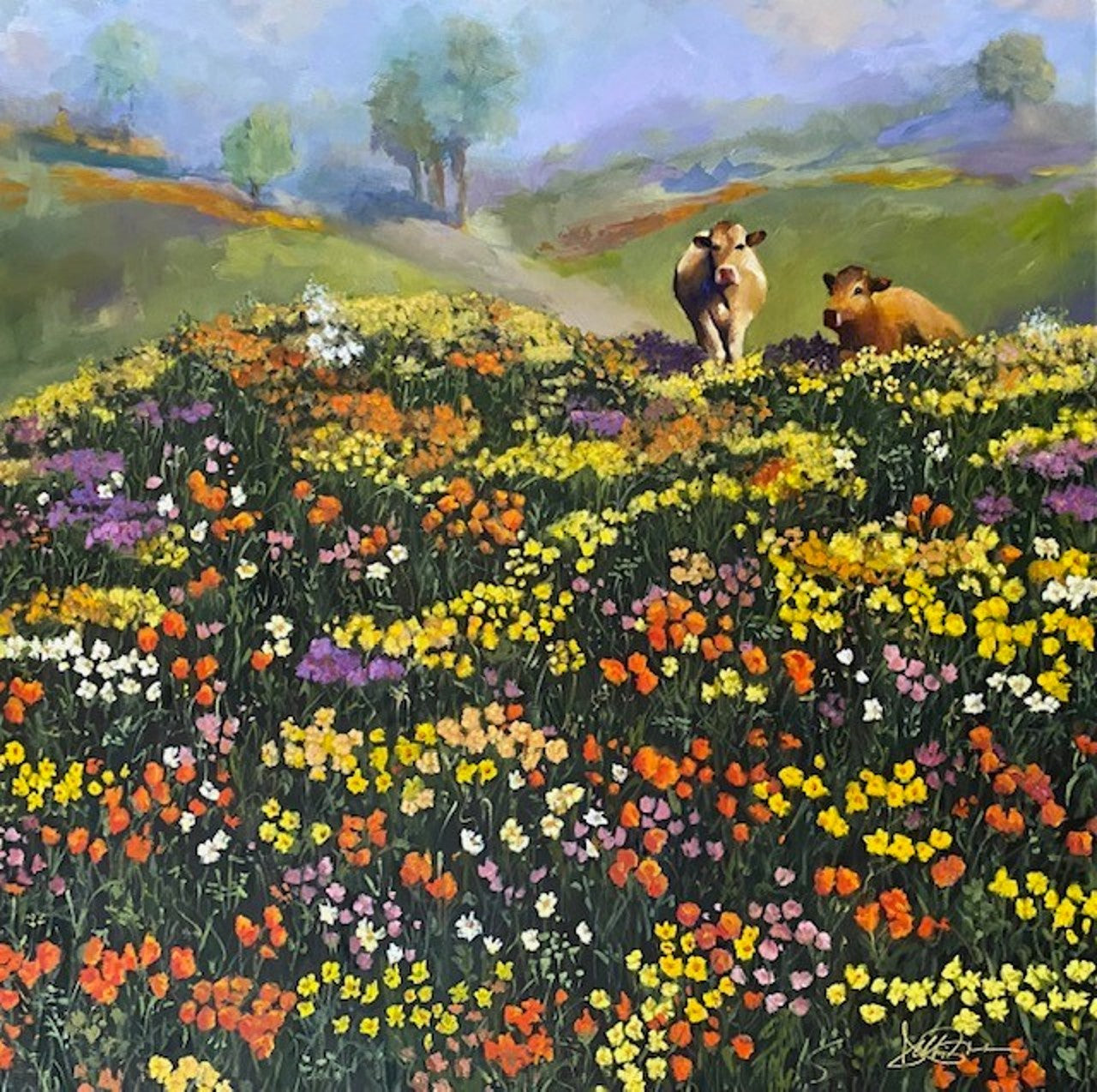 Dreaming Fields, 36" x 36" x 2"